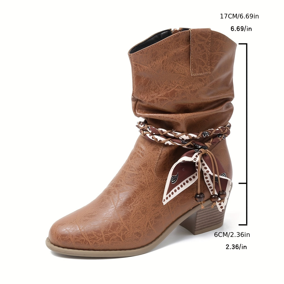 Women's Slouch Scarf Tie Cowboy Boots