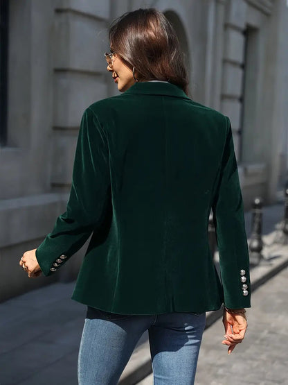 Women's Velvet Peak Lapel Blazer