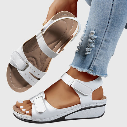 Comfortable Wedge Sandal for Women with Ankle Strap Open Toe Cushioned Relaxed Style