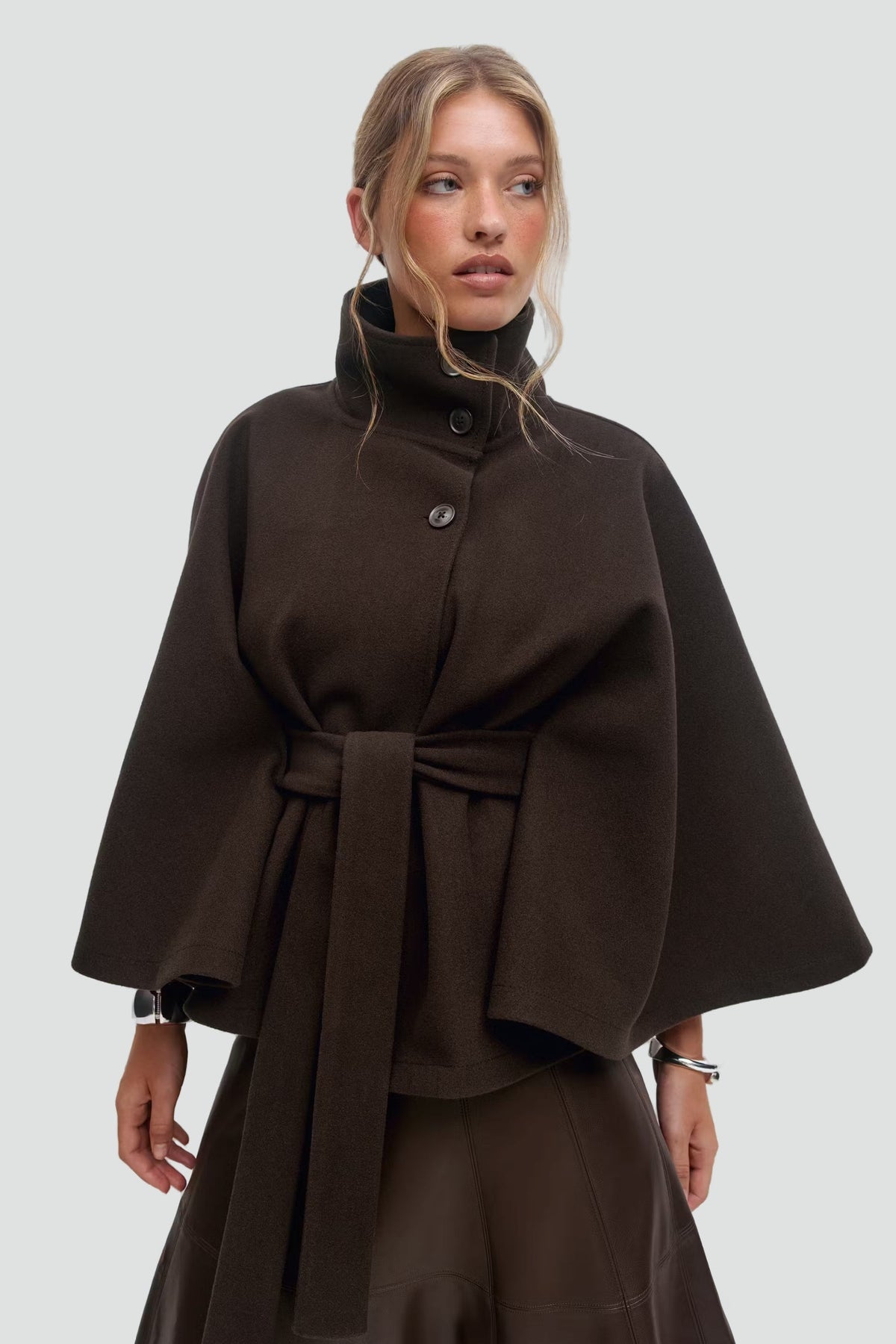 Women's Belted Notch Lapel Wool Coat
