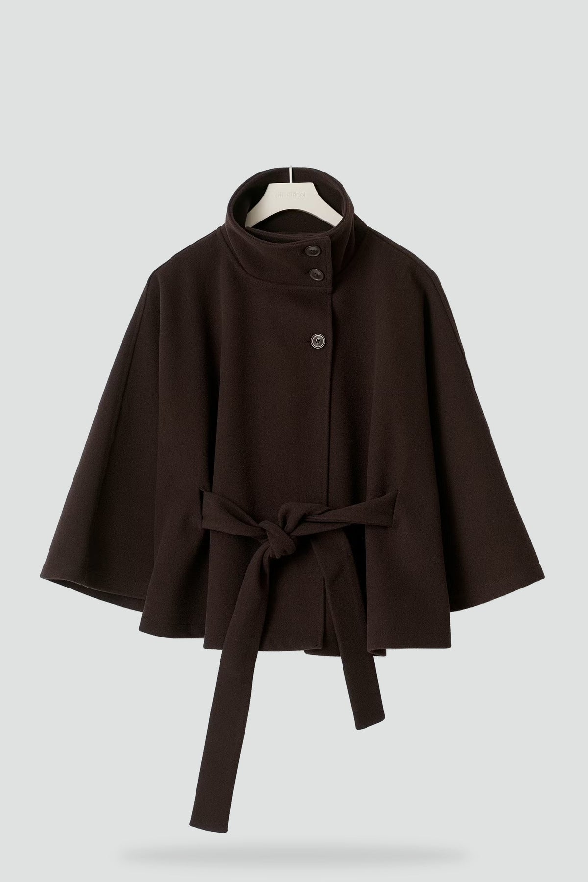 Women's Belted Notch Lapel Wool Coat