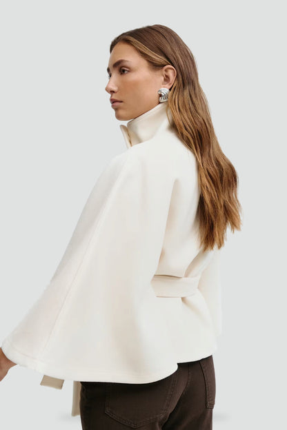 Women's Belted Notch Lapel Wool Coat