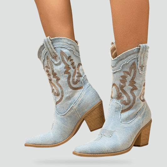 Women's Tall Embroidered Western Cowboy Boots