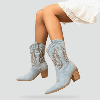 Women's Tall Embroidered Western Cowboy Boots