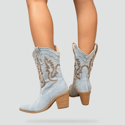 Women's Tall Embroidered Western Cowboy Boots