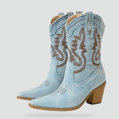 Women's Tall Embroidered Western Cowboy Boots