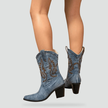 Women's Tall Embroidered Western Cowboy Boots