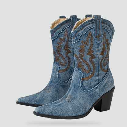 Women's Tall Embroidered Western Cowboy Boots