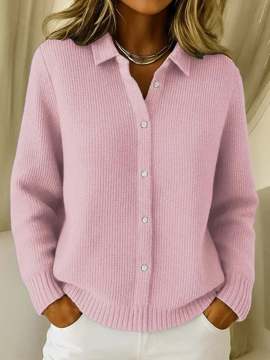 Women's Button Front Collar Cardigan