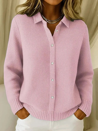 Women's Button Front Collar Cardigan