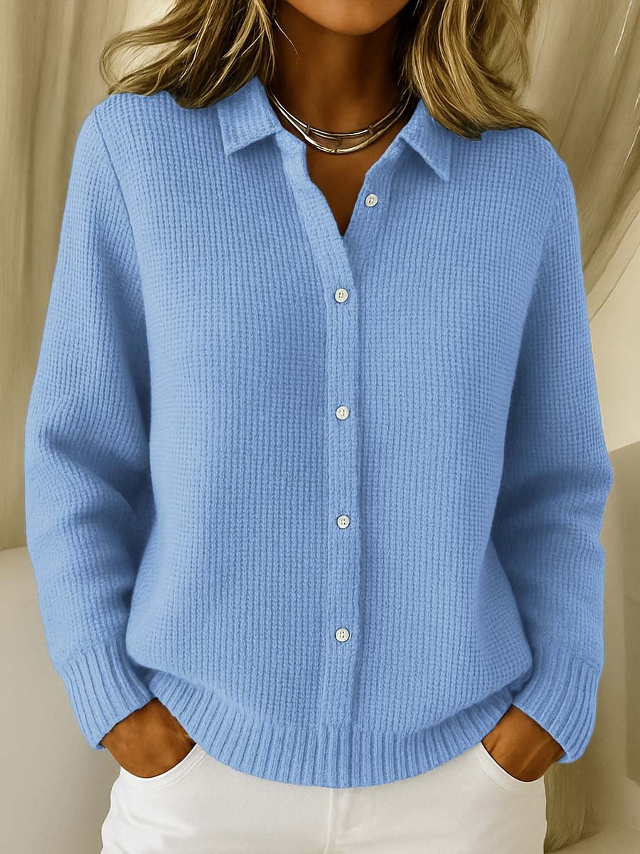 Women's Button Front Collar Cardigan