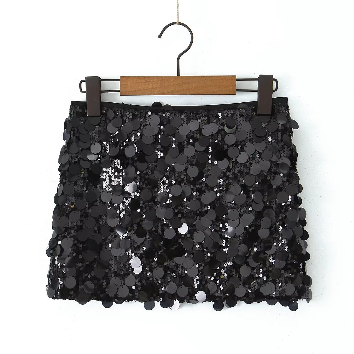 Elegant Sparkly Mini Skirt for Women with High Waist Sequin Bodycon Party Style