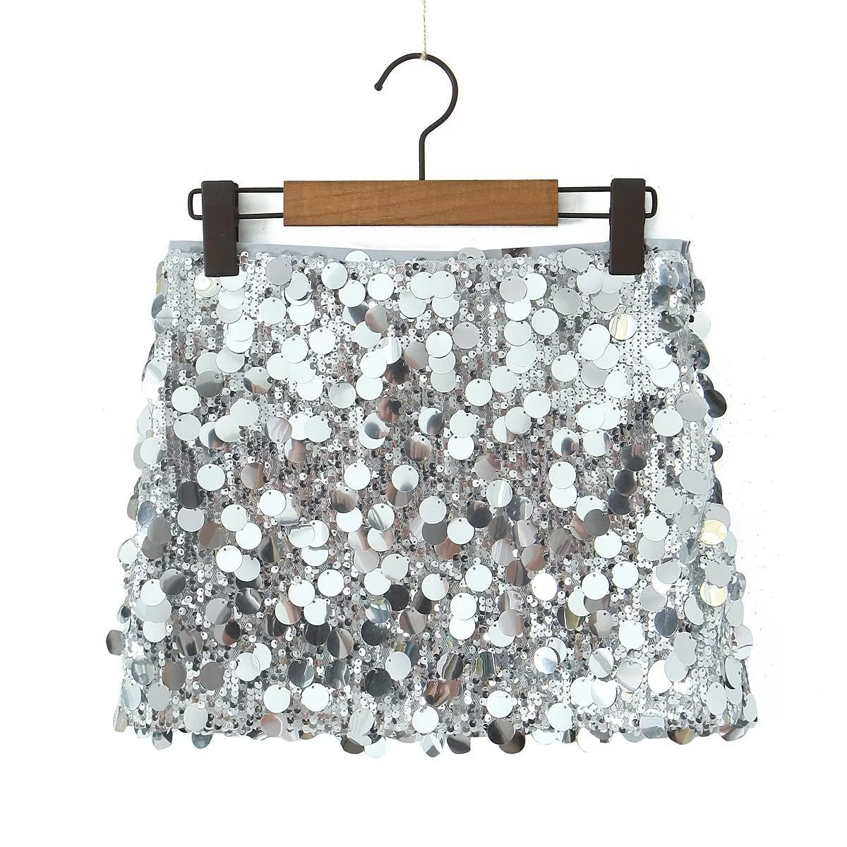 Elegant Sparkly Mini Skirt for Women with High Waist Sequin Bodycon Party Style