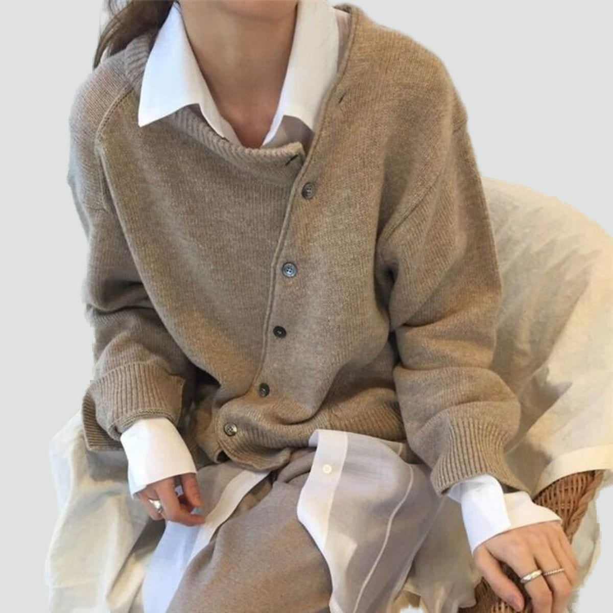 Women's Raglan Sleeve Cardigan Vest