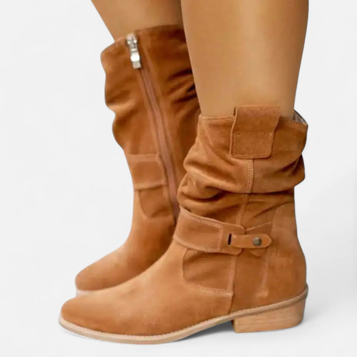Women's Suede Slouch Knee High Boots
