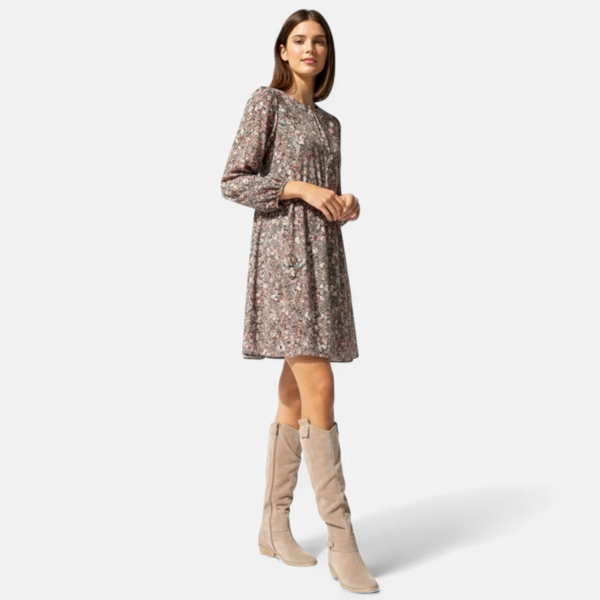 Women's Suede Slouch Knee High Boots