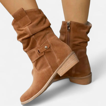 Women's Suede Slouch Knee High Boots