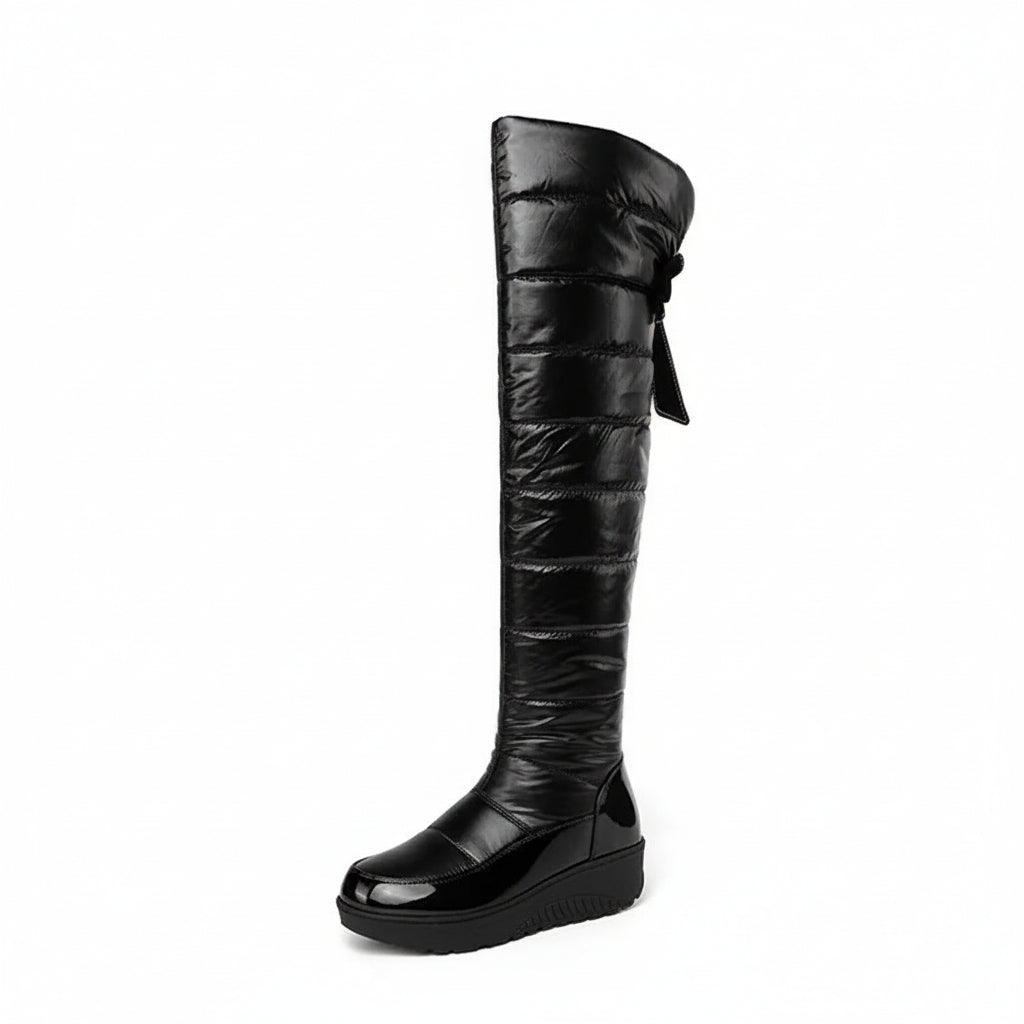 Women's Quilted Warm Lined Knee High Boots
