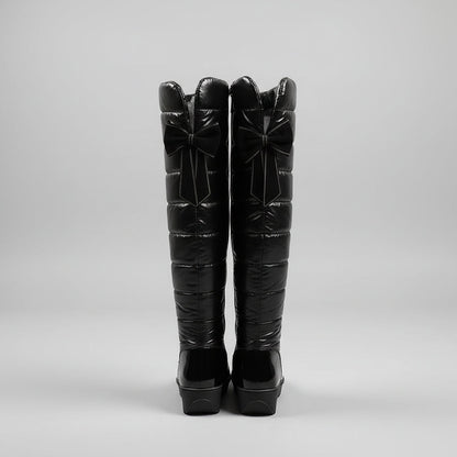 Women's Quilted Warm Lined Knee High Boots