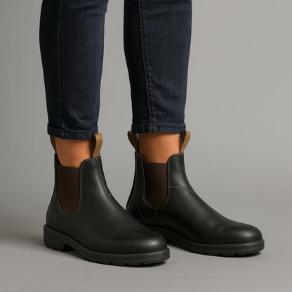 Women's Leather Pull On Chelsea Boots