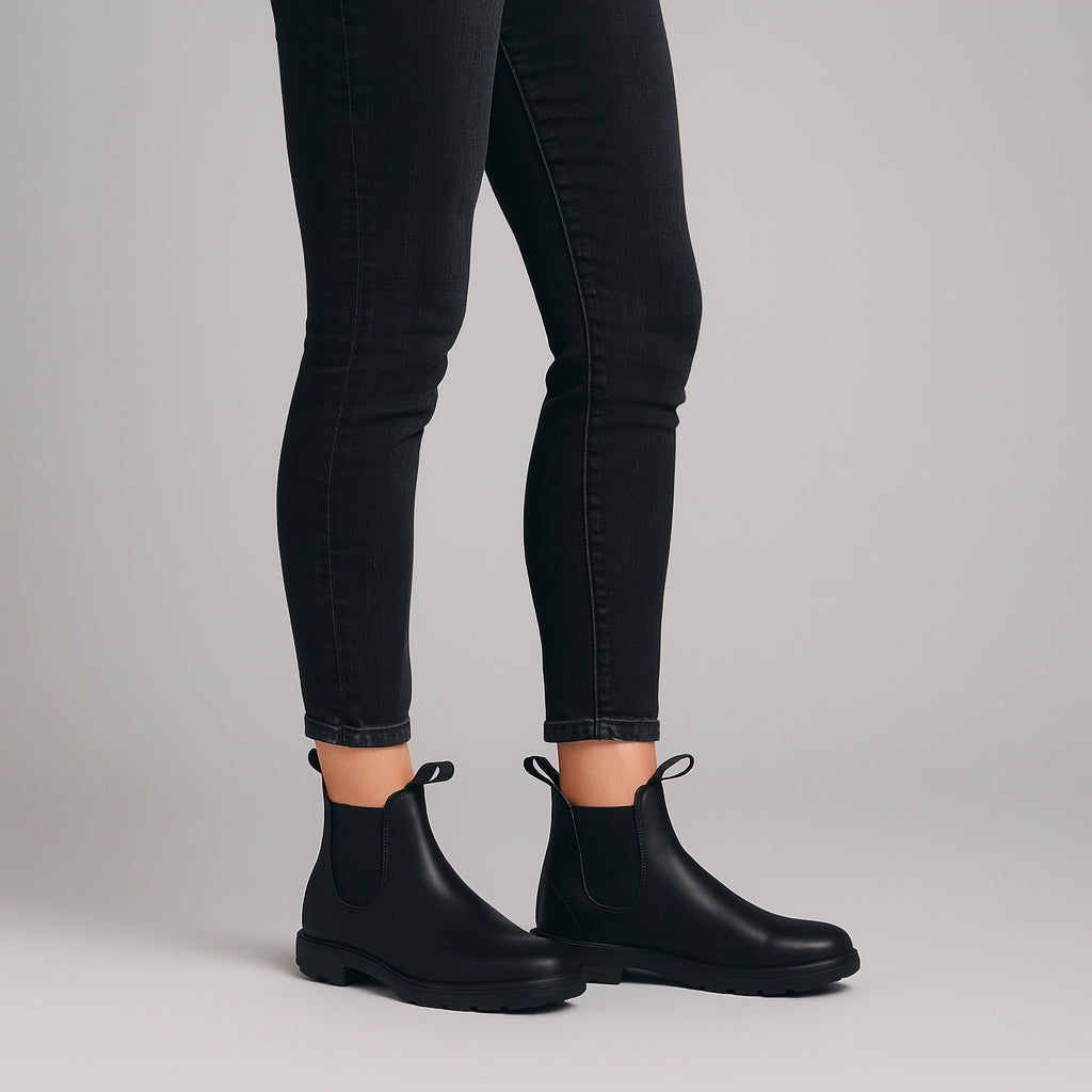 Women's Leather Pull On Chelsea Boots