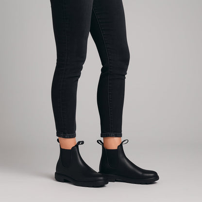 Women's Leather Pull On Chelsea Boots
