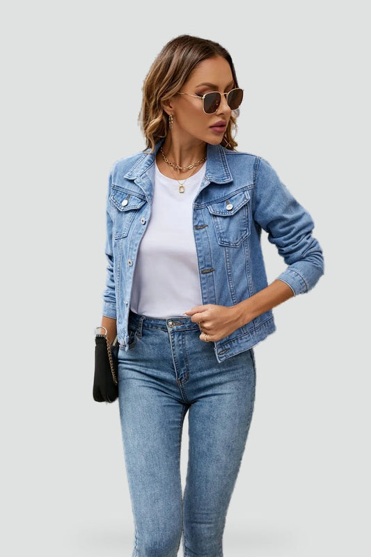 Women's Button Front Denim Jacket