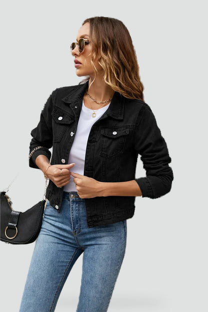 Women's Button Front Denim Jacket