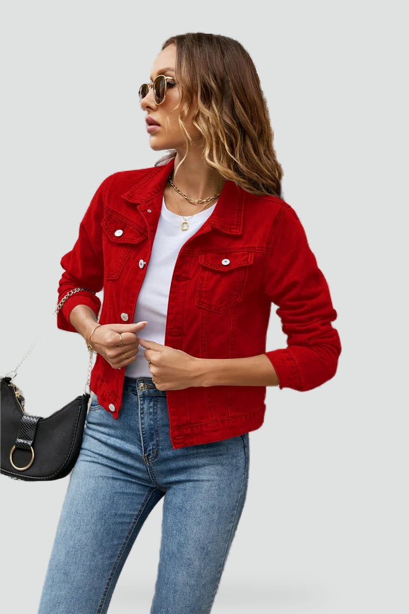 Women's Button Front Denim Jacket