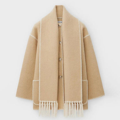 Women's Blanket Scarf Wrap Wool Coat