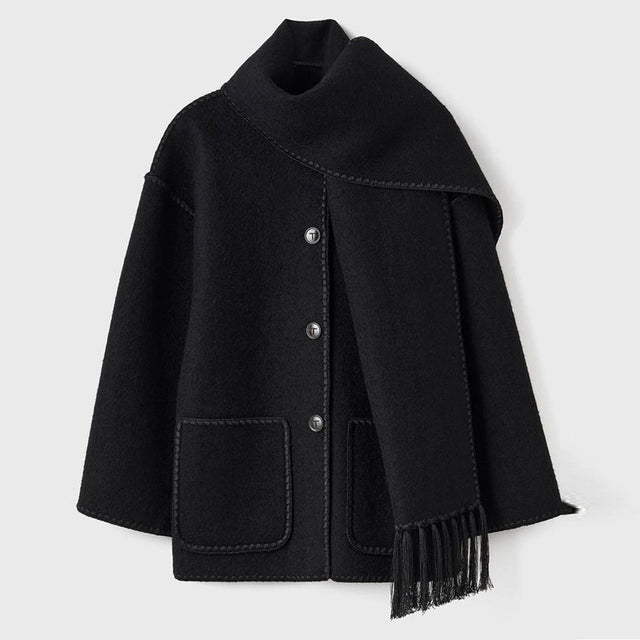 Women's Blanket Scarf Wrap Wool Coat