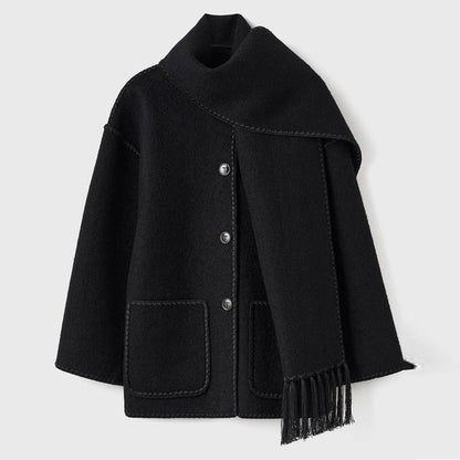 Women's Blanket Scarf Wrap Wool Coat