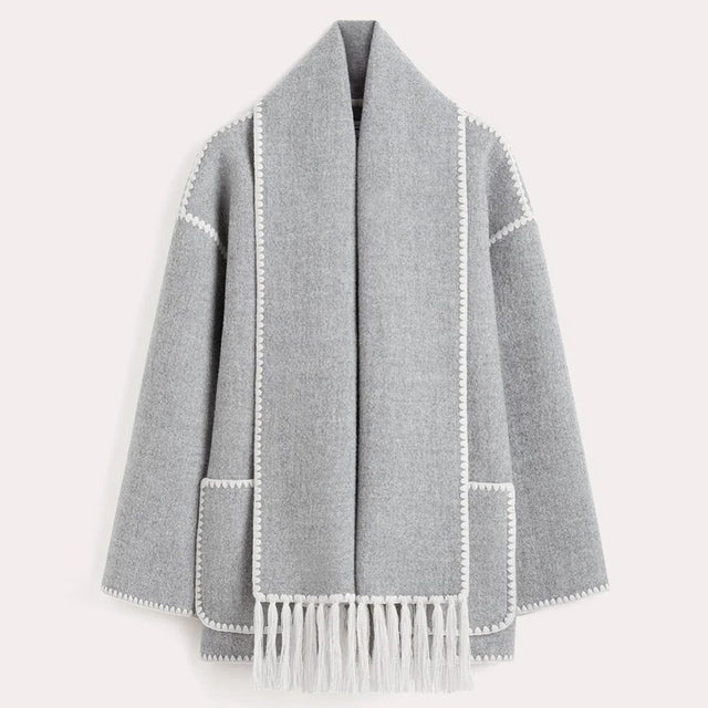 Women's Blanket Scarf Wrap Wool Coat
