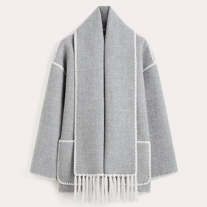 Women's Blanket Scarf Wrap Wool Coat