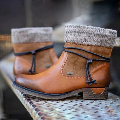 Women's Knit Cuff Warm Lined Snow Boots