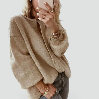 Women's Oversized Button Front Cardigan