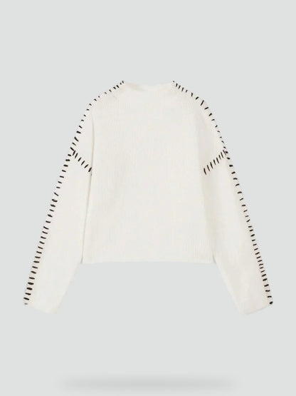 Women's Oversized Knit Mock Neck Sweater