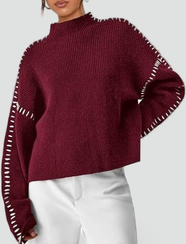 Women's Oversized Knit Mock Neck Sweater
