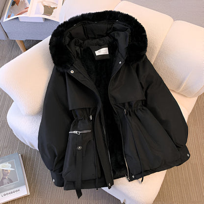 Women's Faux Fur Hood Drawstring Parka