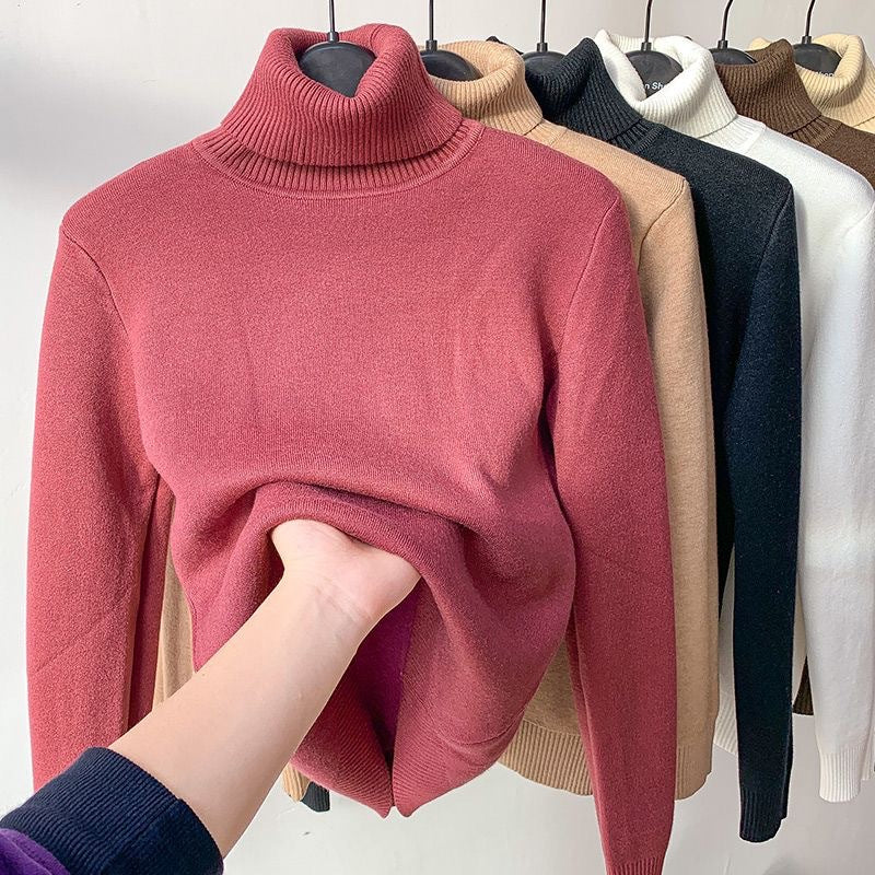 Women's Fitted Ribbed Turtleneck Sweater