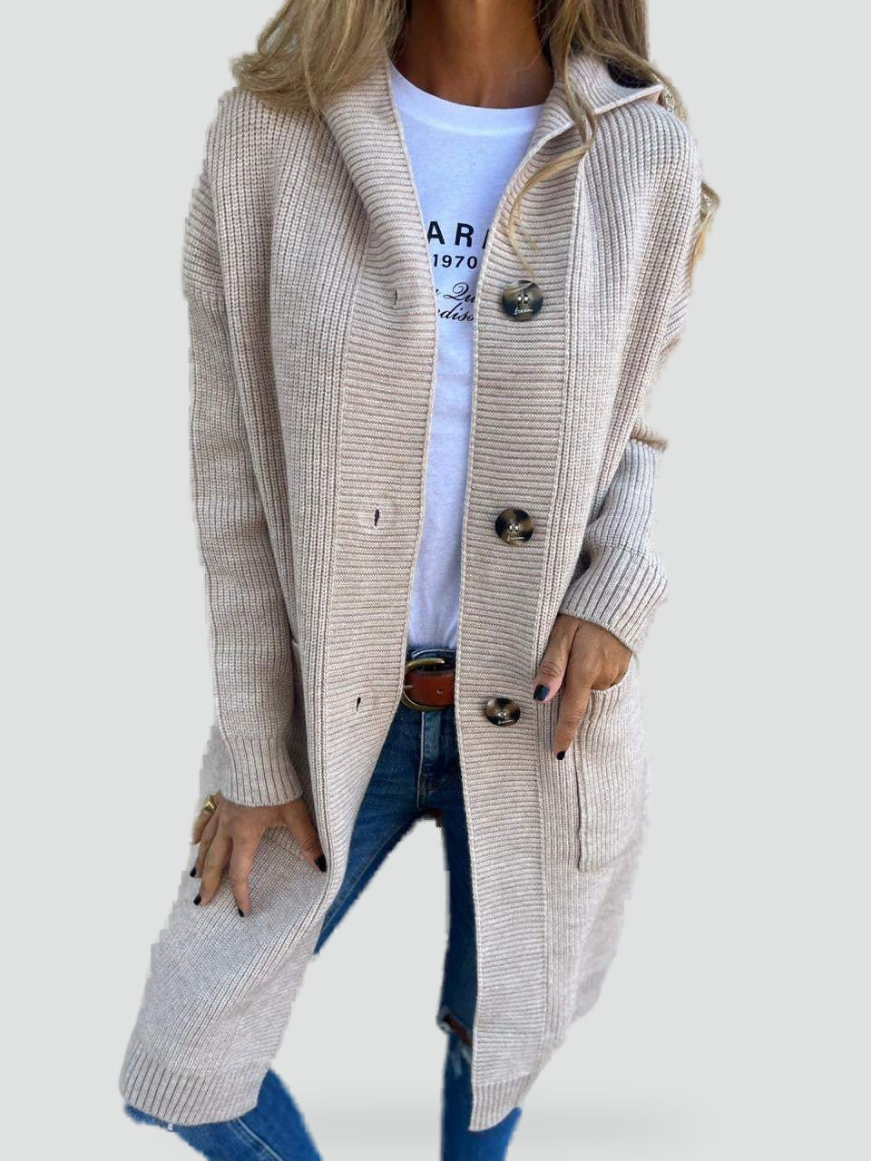 Women's Hooded Pockets Cardigan