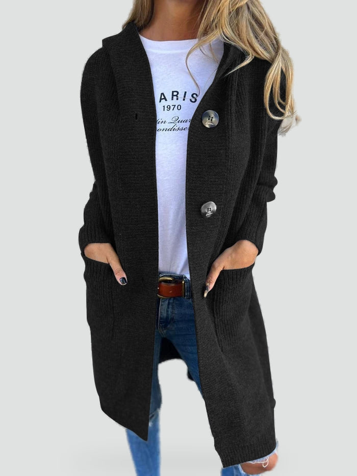 Women's Hooded Pockets Cardigan