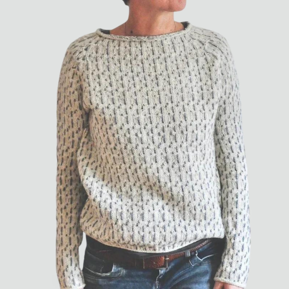 Women's Textured Knit Boat Neck Sweater