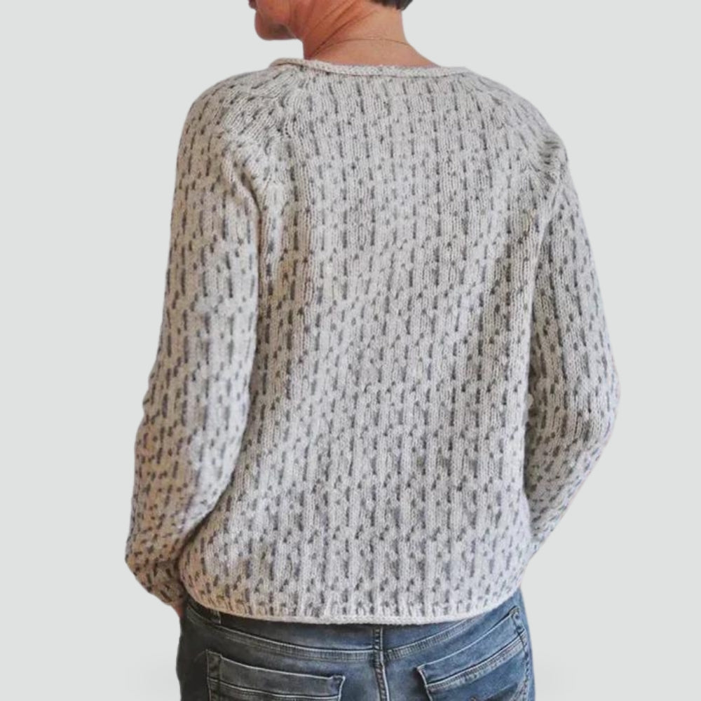 Women's Textured Knit Boat Neck Sweater
