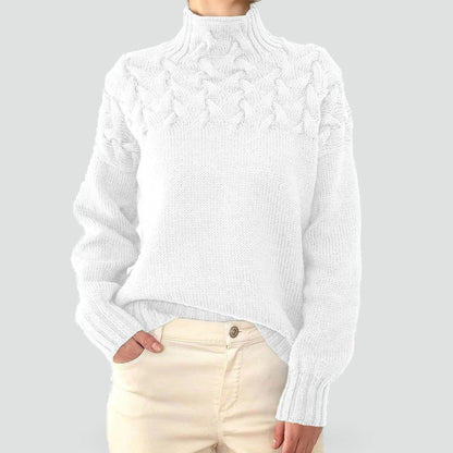Women's Cable Knit Turtleneck Sweater