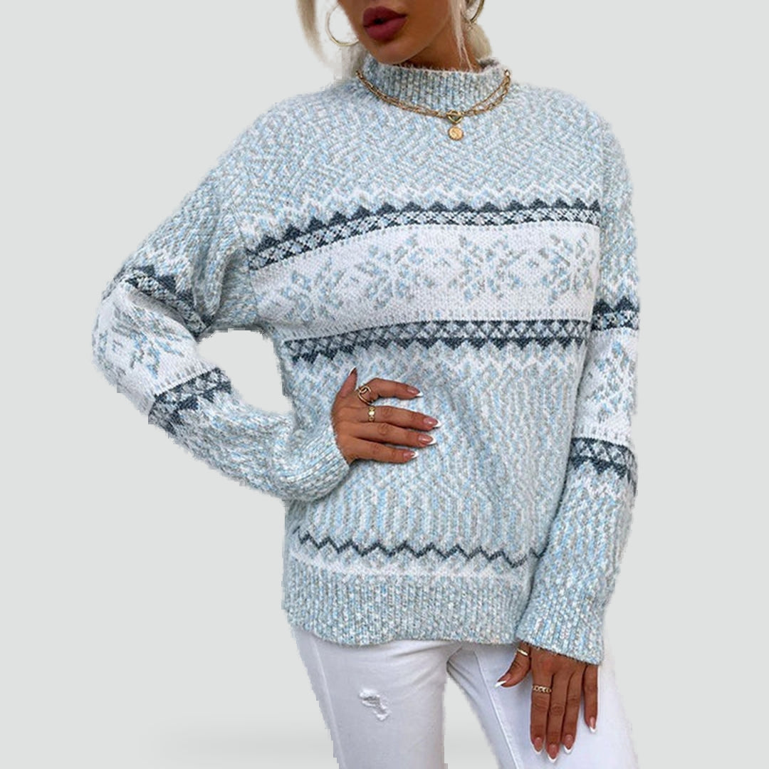 Women's Snowflake Fair Isle Christmas Tacky Sweater
