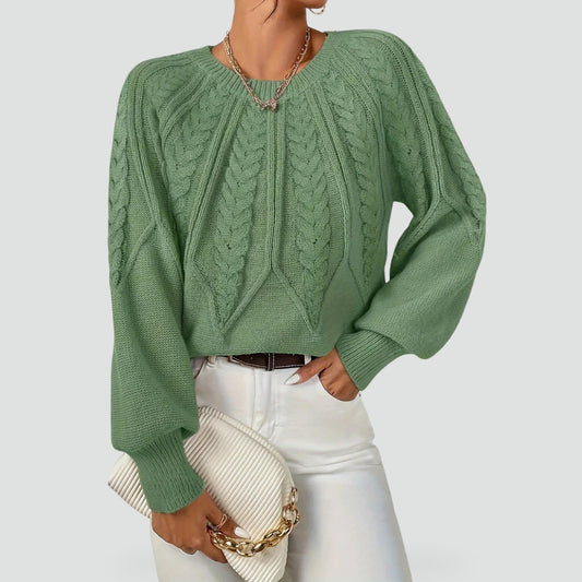 Women's Cable Knit Raglan Sleeve Sweater