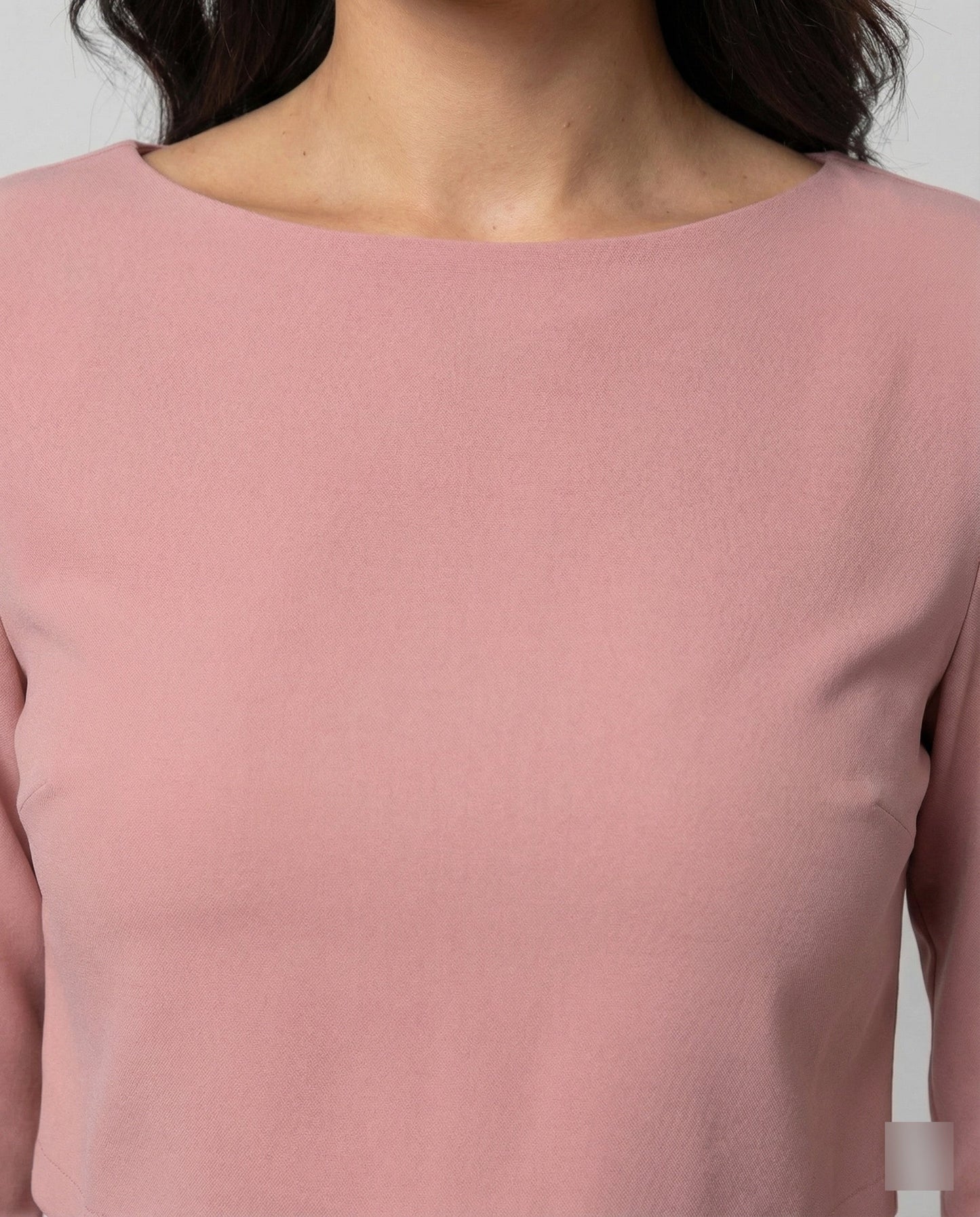 Effortless Wide Leg Set for Women with Boat Neck Elbow Sleeve Cropped Top Two Piece Style