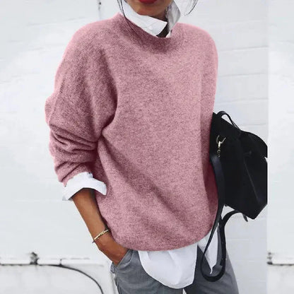 Women's Relaxed Knit Crew Neck Sweater