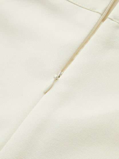 Elegant Textured Mini Skirt for Women with A Line Silhouette Belt Loop Tailored Style